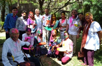 Holi was celebrated in the Embassy Residence, Caracas (Venezuela)  on 02 April 2017
